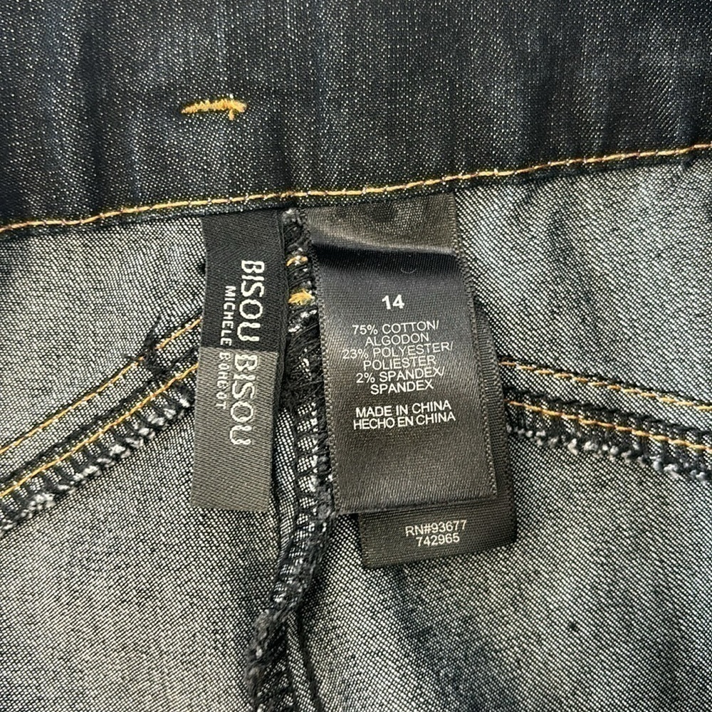 Bisou/Bisou Wide Leg Denim Capris Size 14 - Picture 5 of 9